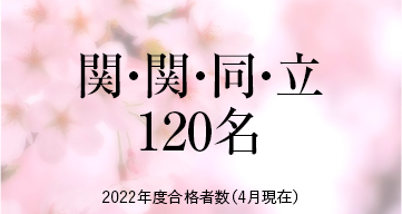 関・関・同・立 ※2022年度合格者数（4月現在）